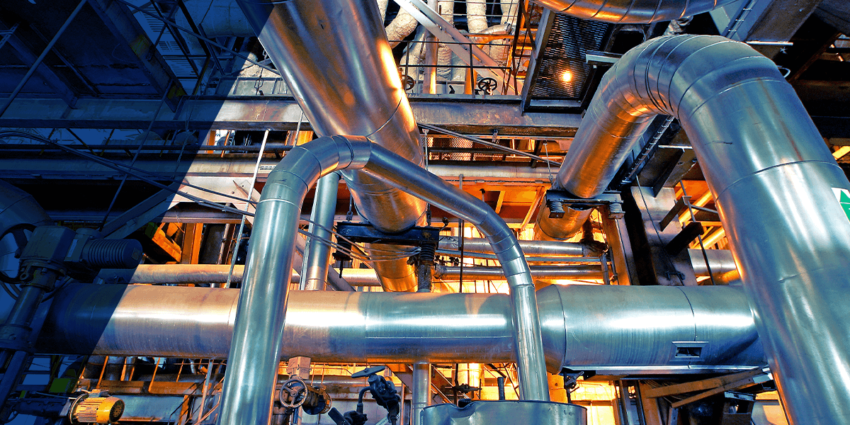 a connection of pipes used for power generation