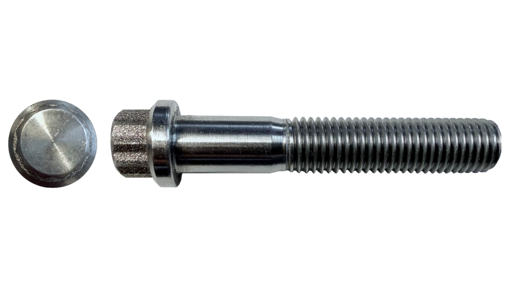 a picture of a 12 Point Flange Screw in Inconel 625 Material