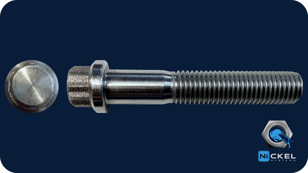 a picture of an inconel 625 12 point flange screw