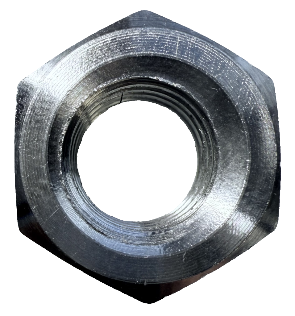 a picture of a finished hex nut
