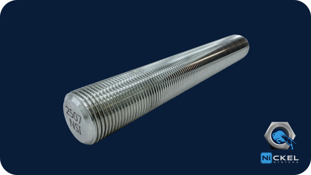 a picture of a full thread stud 2507 super duplex material