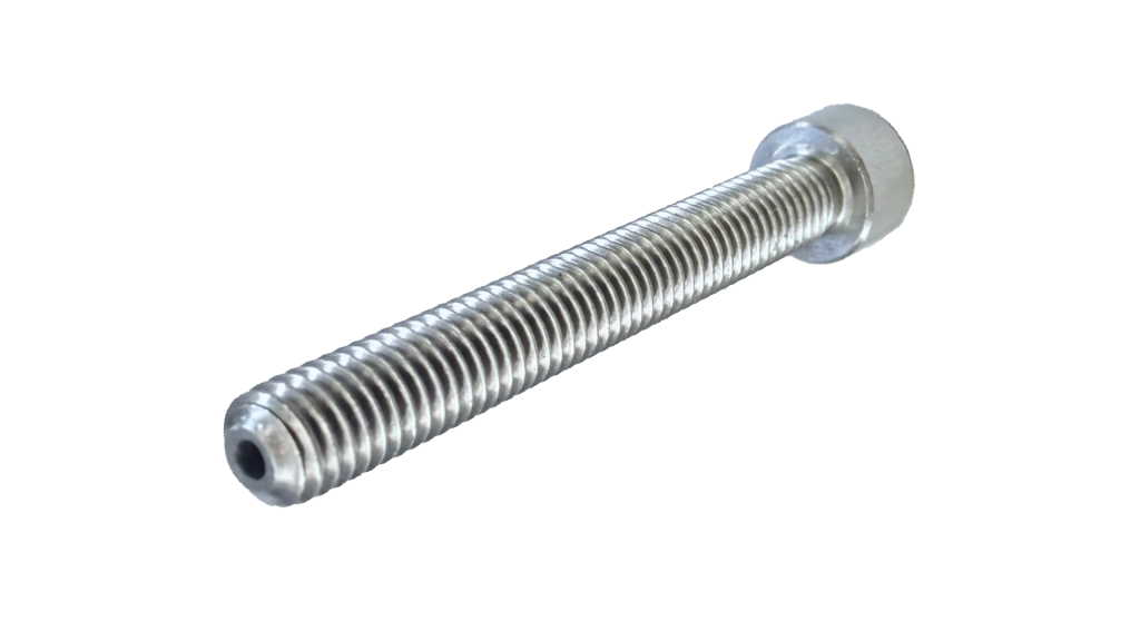 A picture of a vented screw inconel 625 material