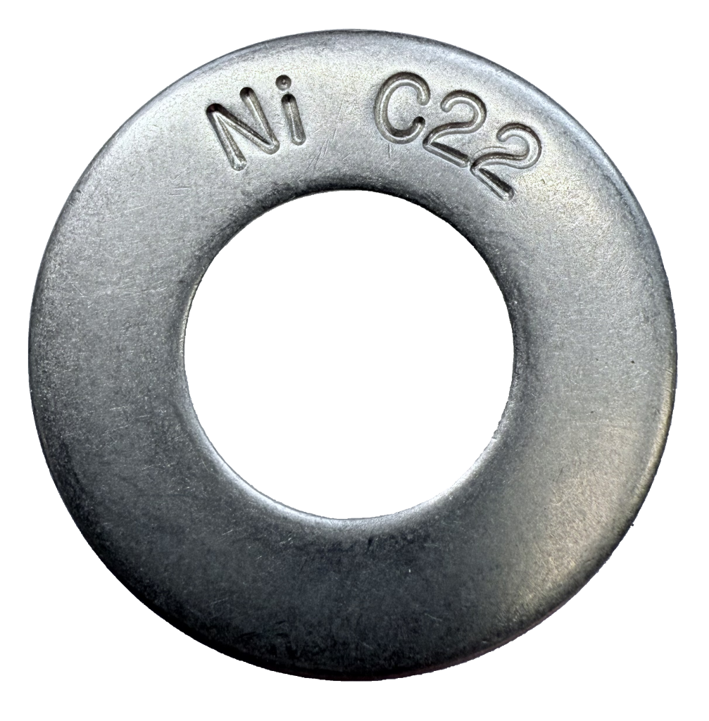 a picture of an SAE Washer in Hastelloy C-22 material