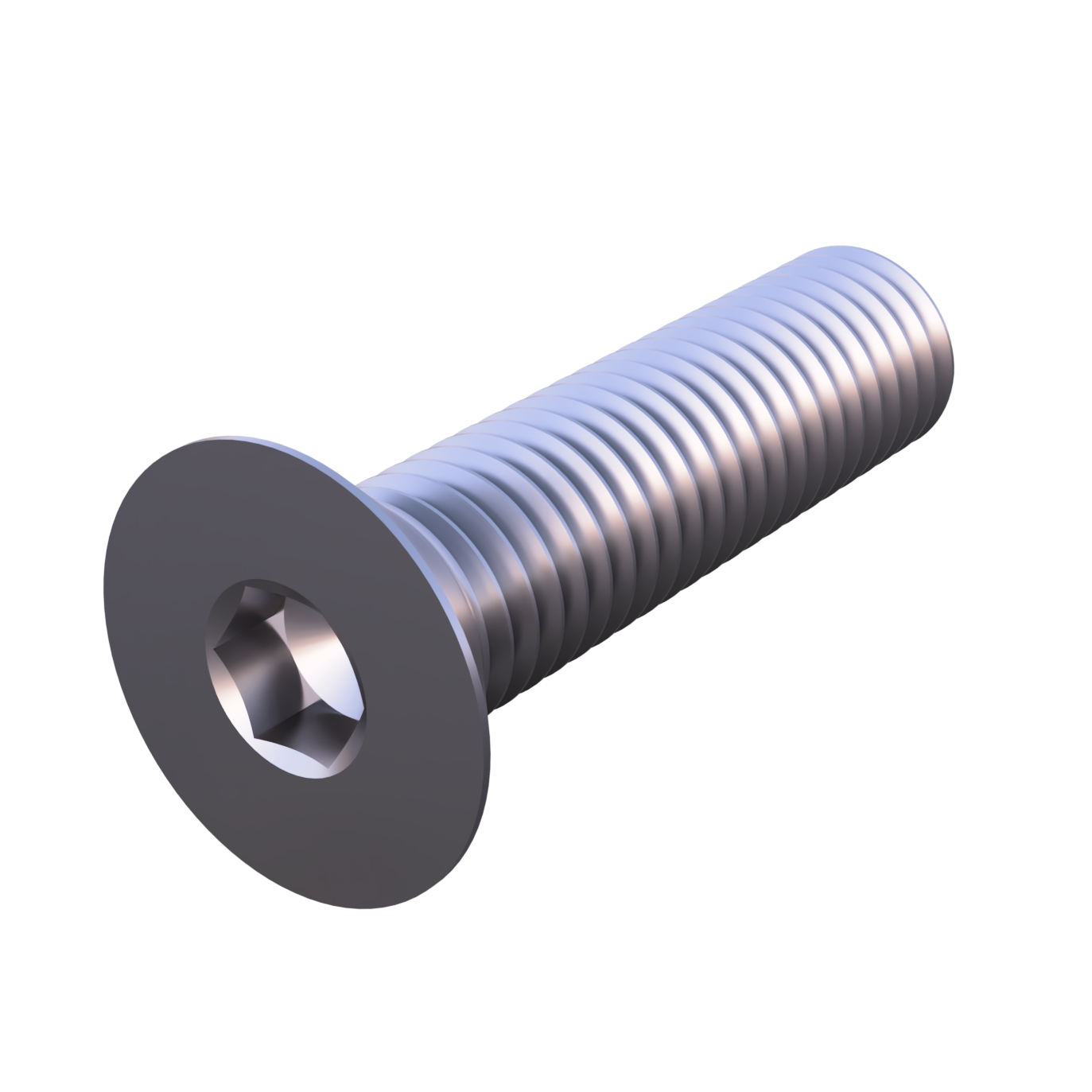a close up of a flat socket cap screw