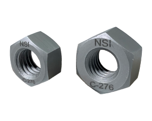 a comparison picture between a finished hex nut and a heavy hex nut