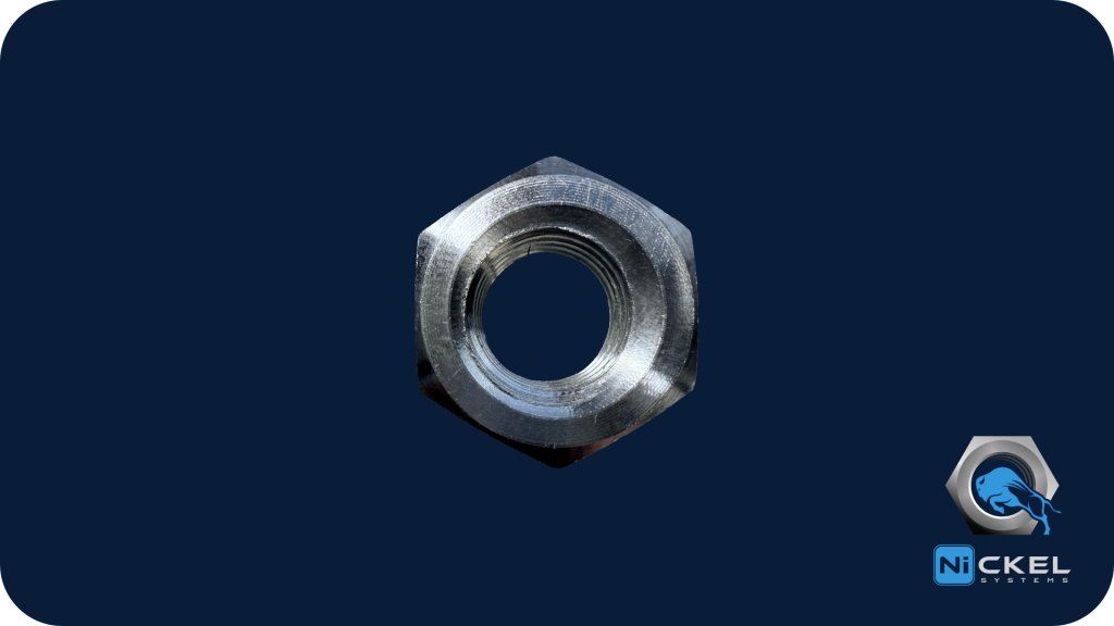 a picture of a finished hex nut hastelloy c276