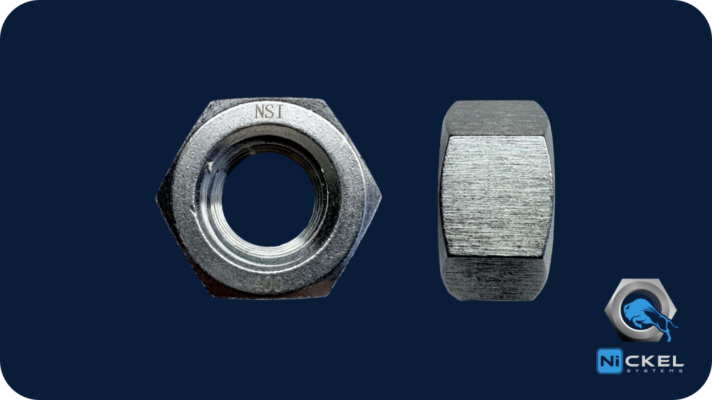 a picture of a monel 400 finished hex nut