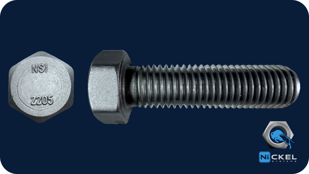 a picture of a 2205 duplex hex head cap screw