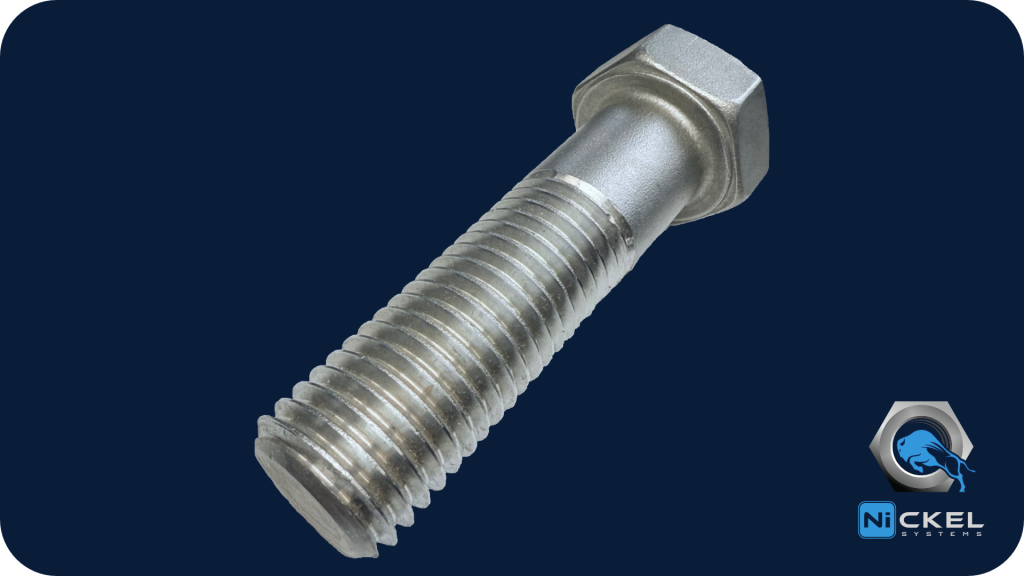 a picture of a hastelloy c-22 hex head cap screw
