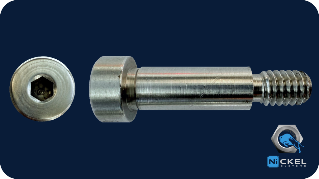 A picture of a socket head shoulder screw 310 stainless steel