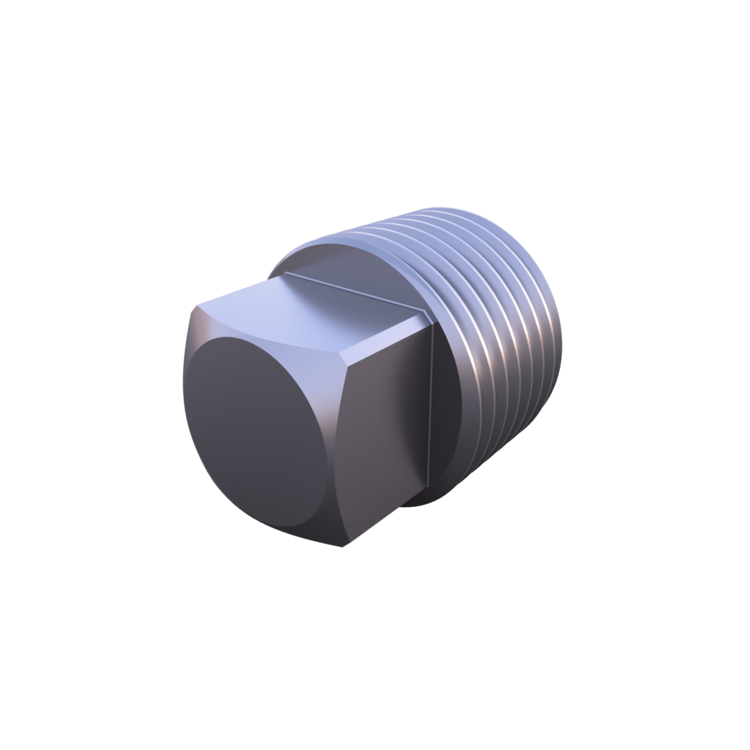 a profile picture of a square head pipe plug