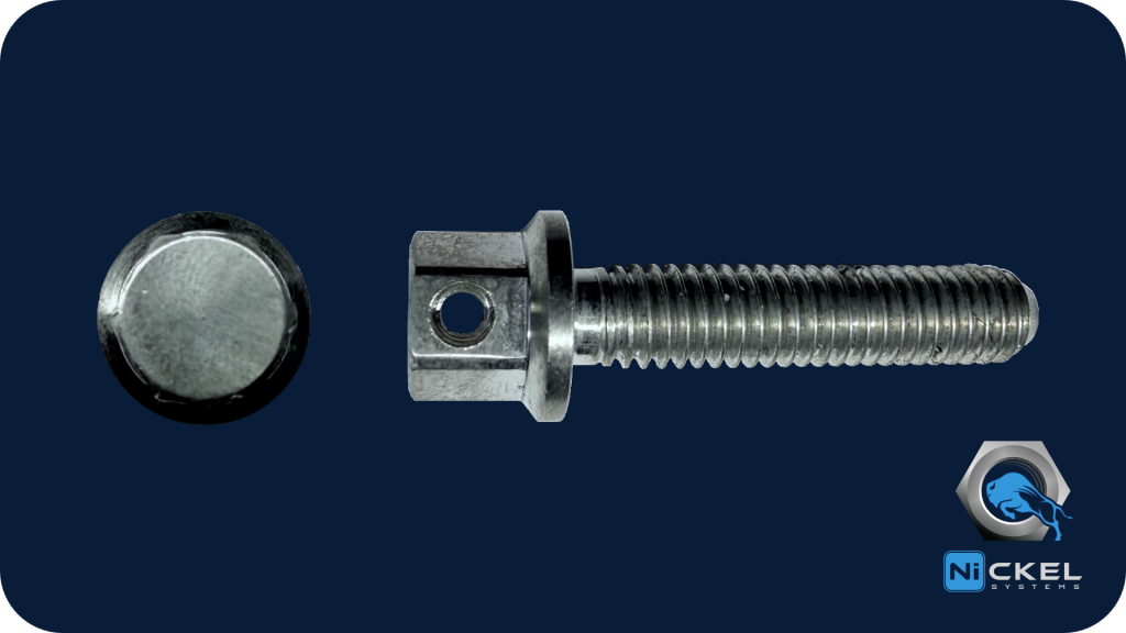 a hex flange screw in inconel 718 material