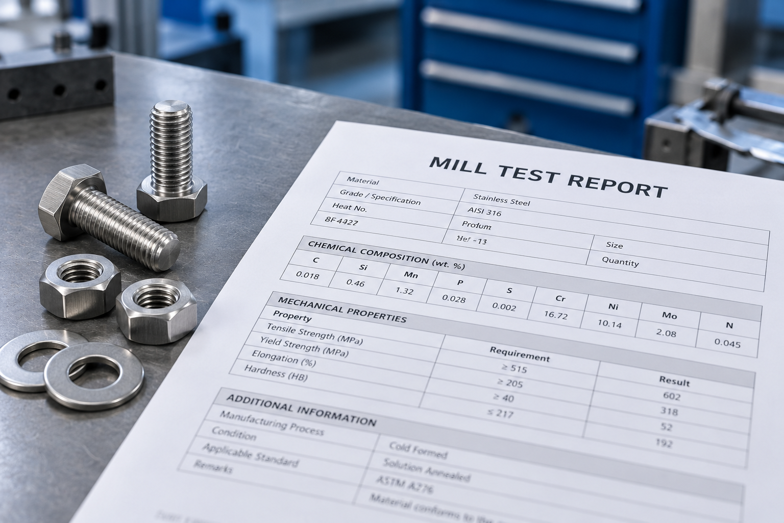 Mill test report